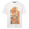PRINTED COTTON T-SHIRT IN WHITE - LSVT0313