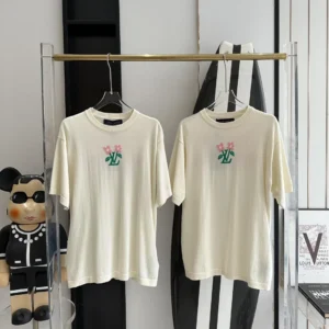 SHORT-SLEEVED COTTON KNITTED CREWNECK - LSVT0318