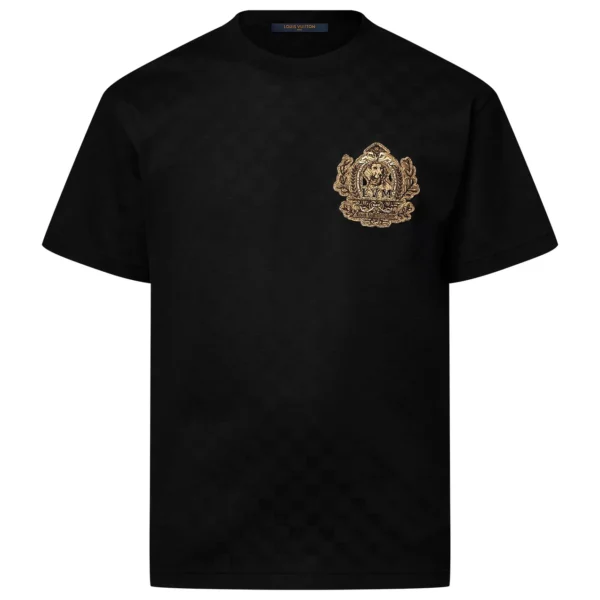 SIGNATURE PATCH COTTON T-SHIRT IN BLACK - LSVT0290