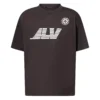 WASHED PRINTED COTTON T-SHIRT DARK EBONY - LSVT0311