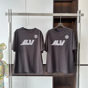 WASHED PRINTED COTTON T-SHIRT DARK EBONY - LSVT0311