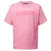 WASHED RIBBED T-SHIRT IN PINK - LSVT0281