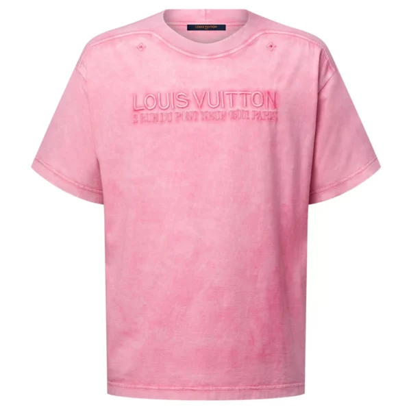WASHED RIBBED T-SHIRT IN PINK - LSVT0281