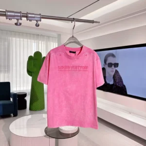 WASHED RIBBED T-SHIRT IN PINK - LSVT0281